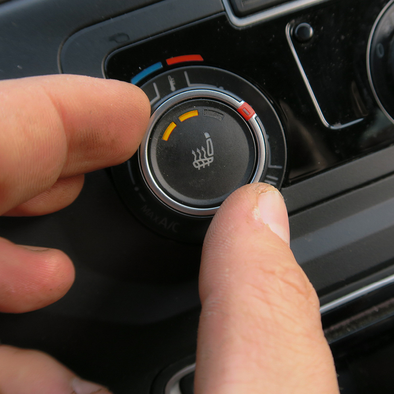 Heated seat controls in vehicle