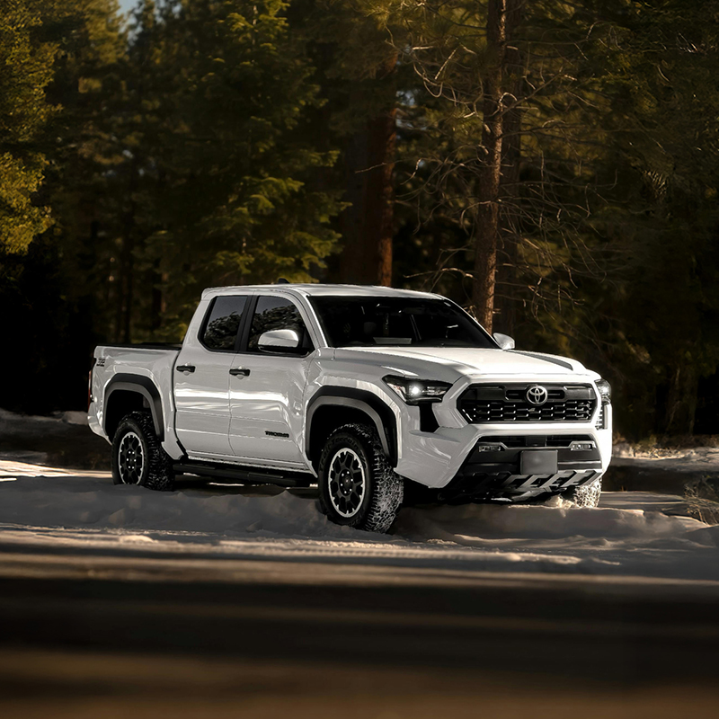 Vehicle driving in deep snow